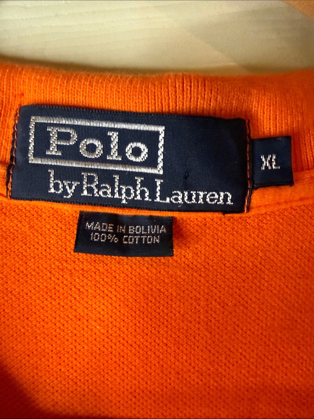 Polo by Ralph Lauren Orange Short-Sleeve Pique Polo with Navy Pony - Picture 4 of 5